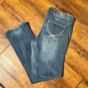 Elegant Blue Straight Leg Jeans